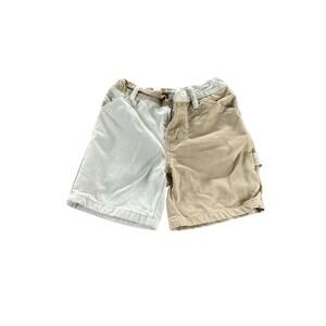 Pacsun Girls Tan Brown White Color Block Shorts Youth Size 7